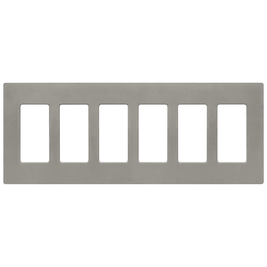 Lutron Claro Wallplate, 6-Gang, Satin Finish, Cobblestone, SC-6-CS