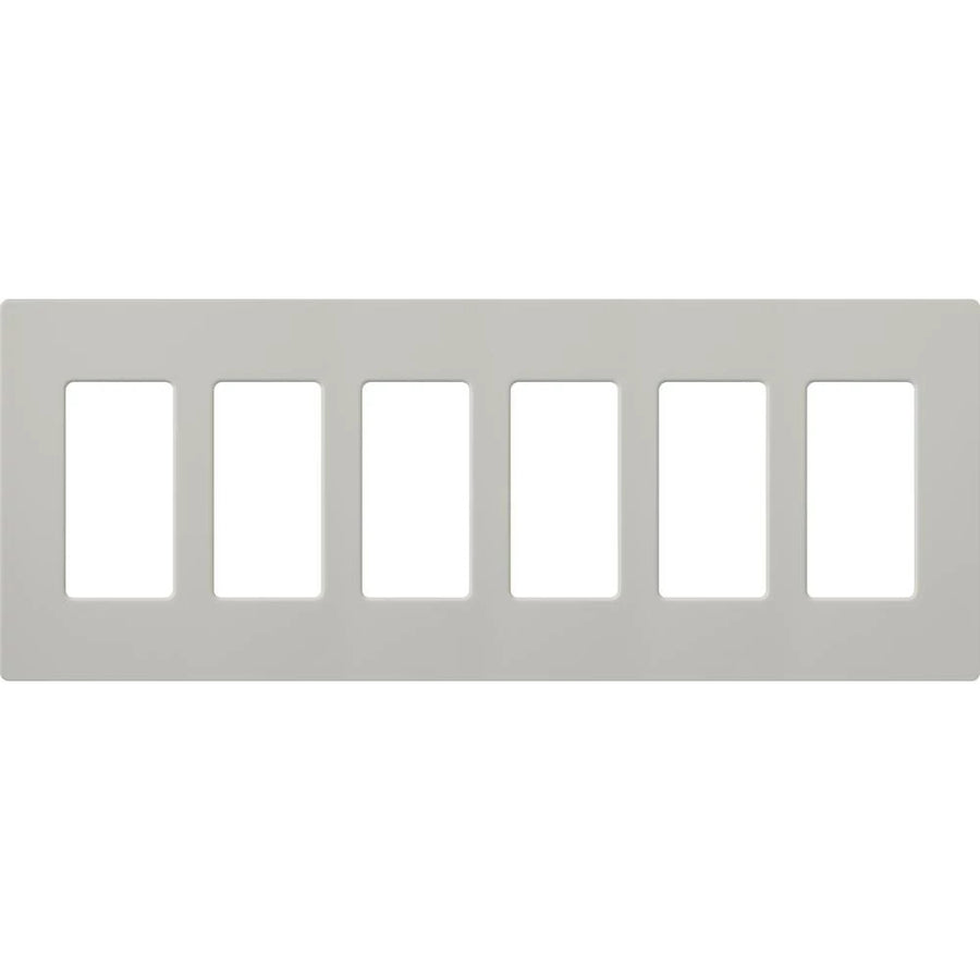 Lutron Claro Wallplate, Six-Gang, Satin Finish, Mist, SC-6-MI
