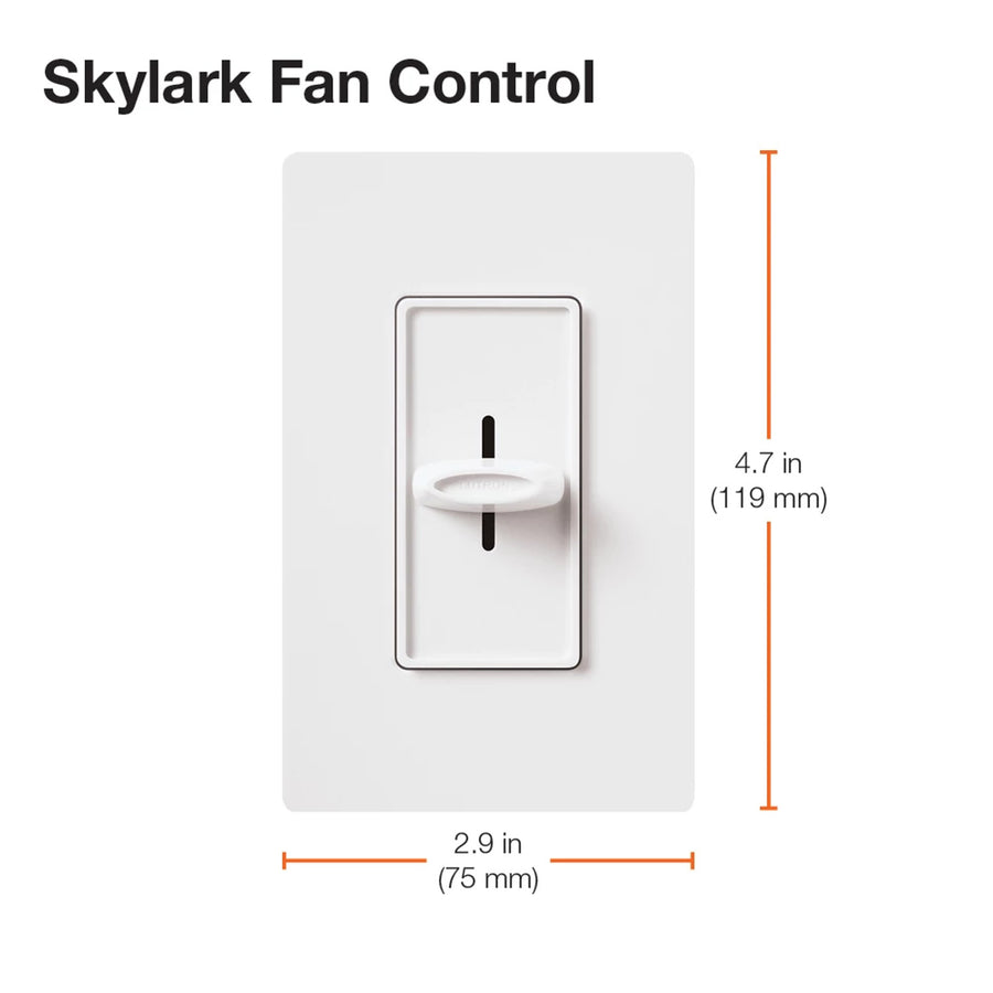 Lutron Skylark Quiet Fan High Output, 2.0A, 3-Speed, 120V, Light Almond, SFSQ-F-HO-LA