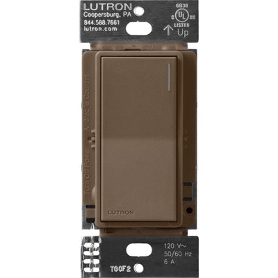 Lutron Sunnata Switch, 6A Lighting/3A Motor, Single Pole/Multi Location, Espresso, ST-6ANS-EP