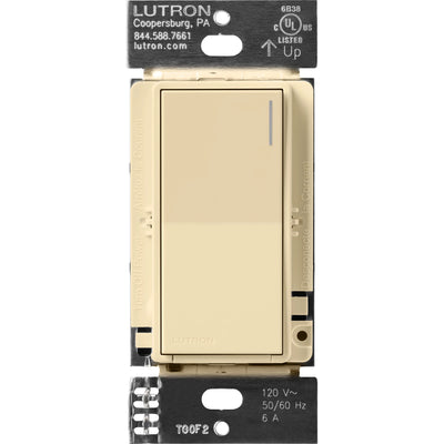 Lutron Sunnata Switch, 6A Lighting / 3A Motor, Single Pole/Multi Location, Ivory, ST-6ANS-IV