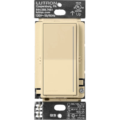 Lutron Sunnata PRO LED+ Touch Dimmer Switch, 250W LED/500W Incandescent, Phase Selectable, Ivory, ST-PRO-N-IV