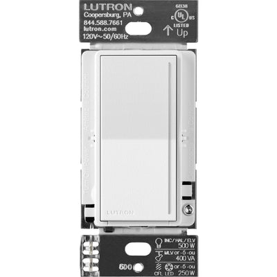 Lutron Sunnata PRO LED+ Touch Dimmer Switch, Phase Selectable, 250W LED/500W Incandescent, Snow, ST-PRO-N-SW