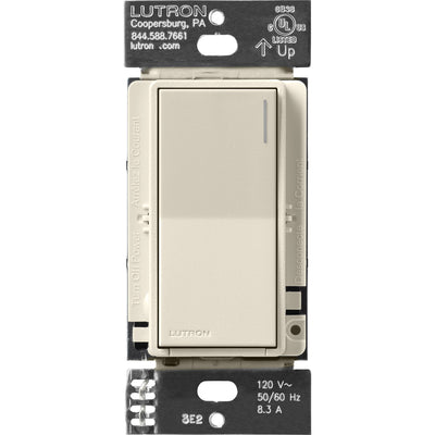 Lutron Sunnata Companion Switch, 3-Way/Multi-Location, No Neutral Required, Pumice, ST-RS-PM