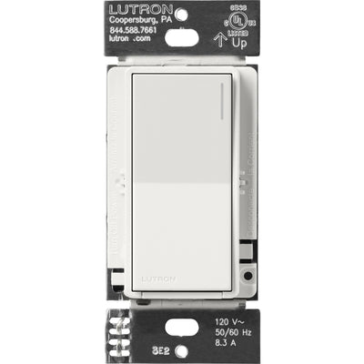 Lutron Sunnata Companion Switch, 3-Way/Multi-Location, No Neutral Required, Architectural White, ST-RS-RW