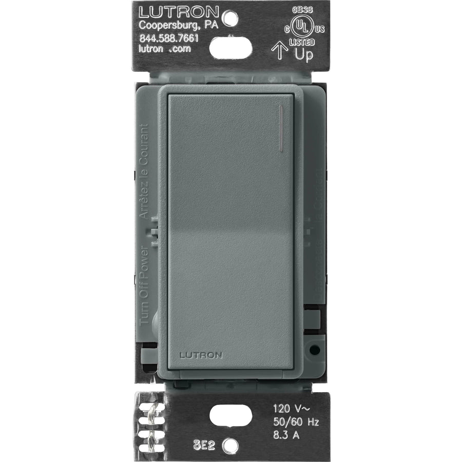 Lutron Sunnata Companion Switch, 3-Way/Multi-Location, No Neutral Required, Slate, ST-RS-SL