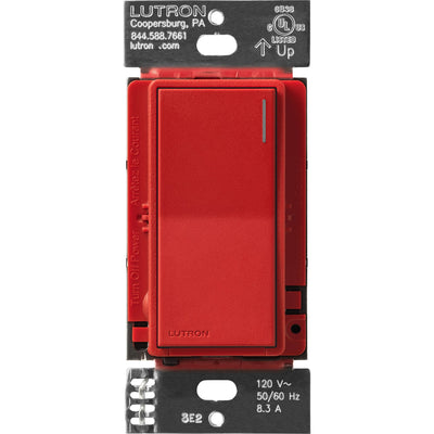 Lutron Sunnata Companion Switch, 3-Way/Multi-Location, No Neutral Required, Signal Red, ST-RS-SR