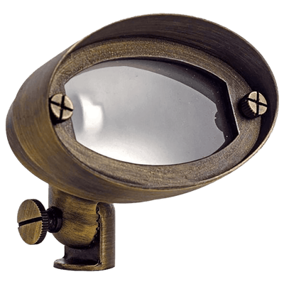 ABBA Lighting FPB03 12V LED Brass Flood Light, Landscape Lighting, Natural Brass