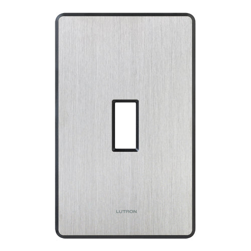 Lutron Fassada Wall Plate, 1-Gang, Stainless Steel, FW-1-SS