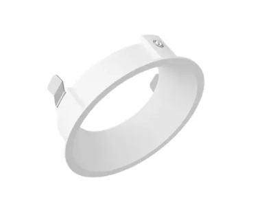 DMF Lighting Flangeless Round Trim, Downlight, White + Mudplate, HCLTR4WHFL