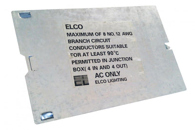 Elco Lighting J-Box Cover, Recessed Fixture Housing, JBOXCV