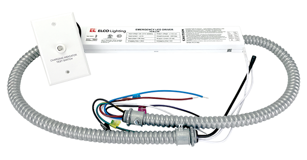 Elco Lighting Emergency Battery Backup, 6W Input, 100–277V, Damp Location, KEM-LD6