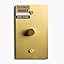 2-Gang Satin Solid Brass Rotary Dimmer Switch, 15A 120V AC Wall Mount, TRIAC/Leading Edge 1-Way Compatible, Dimmable LED Light Control with Knob, Faceplate & Dimming Module