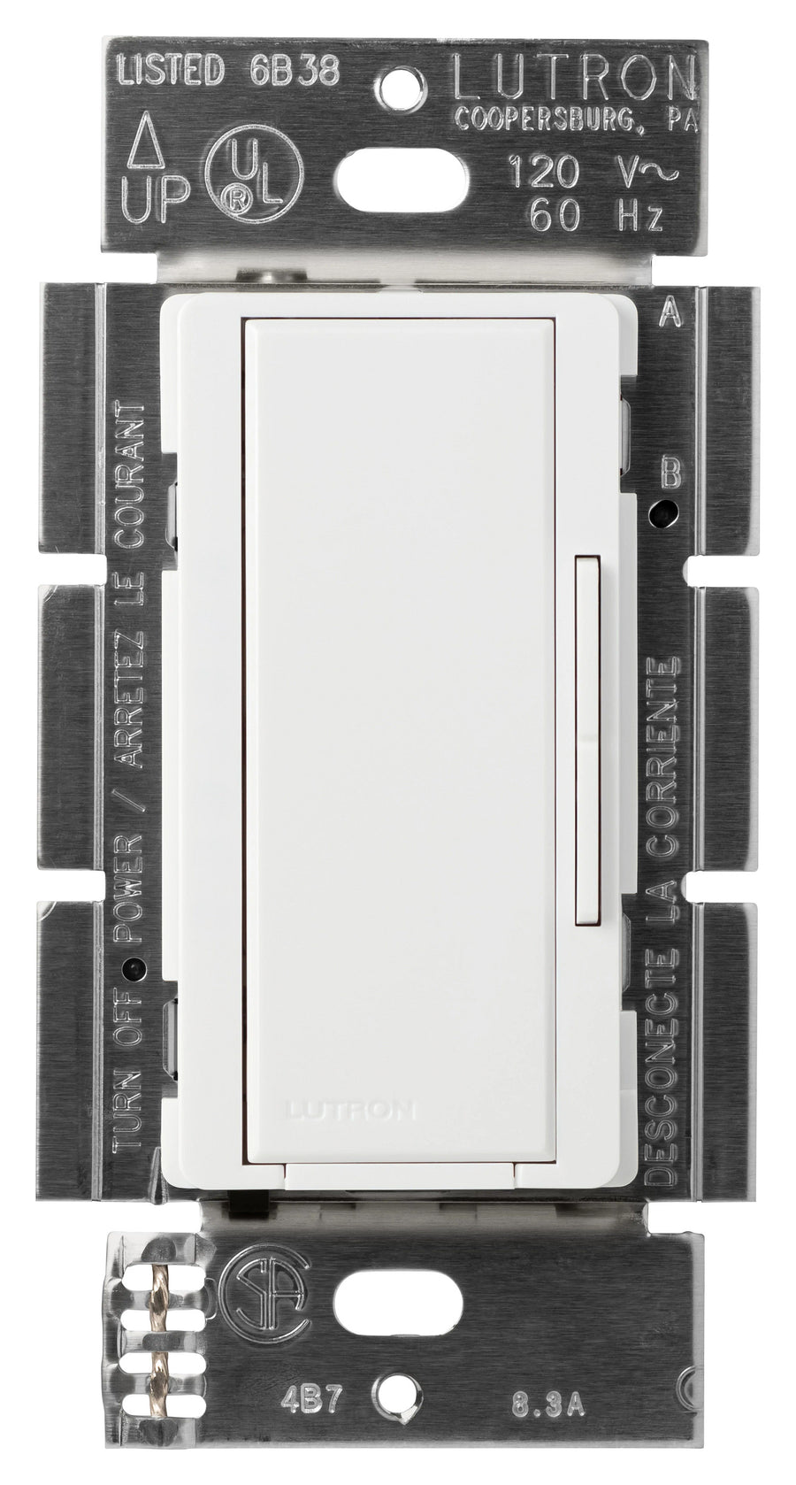 Lutron Maestro Companion Remote Dimmer, 120V, Multi-Location, White, MA-R-WH