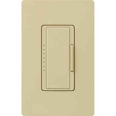 Lutron Maestro Magnetic Low-Voltage Dimmer, 1000VA, 800W, 120V, Multi-Location, Ivory, MALV-1000-IV