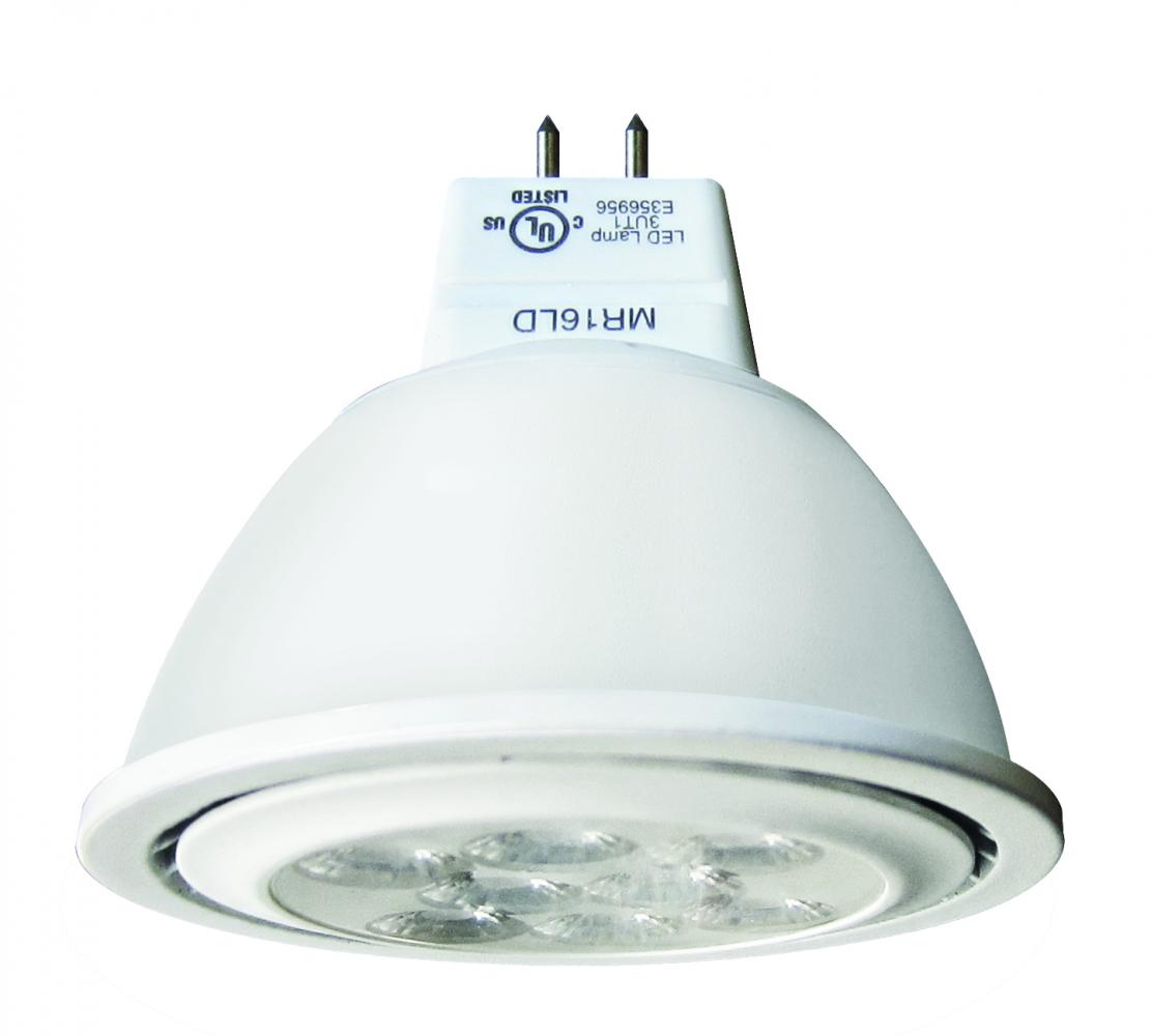 Elco Lighting MR16LD LED Lamp, 7W, 12V, 3000K, CRI80, Dimmable, MR16LD