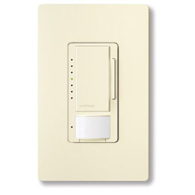 Lutron Maestro RF Vacancy Sensor Dimmer, 8A, 0-10V, Light Almond, MRF2S-8SDV010-LA