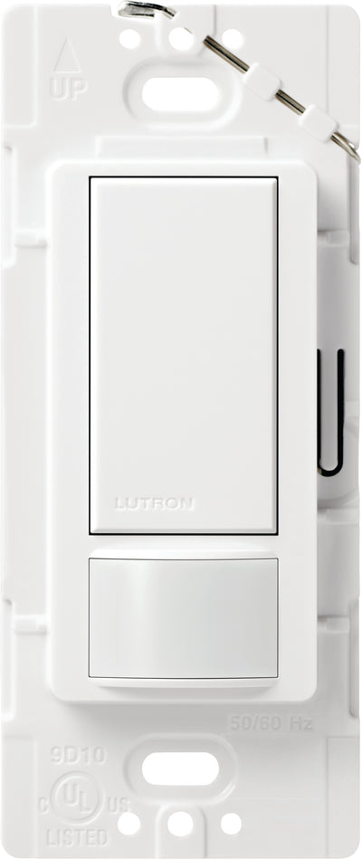 Lutron Maestro Motion Sensor Switch, 5A Light/3A Fan, 120V, Single/Multi-Location, Ground or Neutral Required, MS-OPS5M-WH, White
