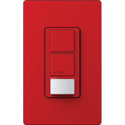 Lutron Maestro Partial-On Dual Circuit Motion Sensor Switch, 6A Light, 120-277V, Single Pole, Ground or Neutral Required, MS-OPS6-DDV-HT, Hot