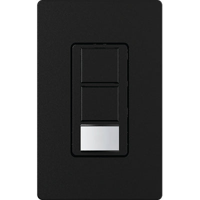 Lutron Maestro Partial-On Dual Circuit Motion Sensor Switch, 6A Light, 120-277V, Single Pole, Ground or Neutral Required, MS-OPS6-DDV-MN, Midnight