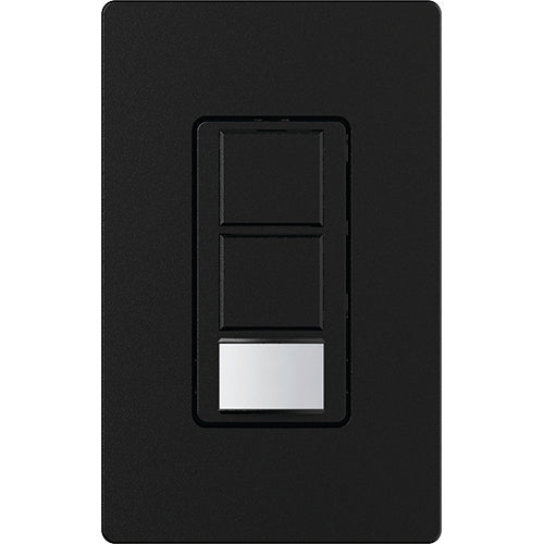 Lutron Maestro Partial-On Dual Circuit Motion Sensor Switch, 6A Light, 120-277V, Single Pole, Ground or Neutral Required, MS-OPS6-DDV-MN, Midnight