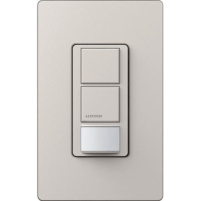 Lutron Maestro Partial-On Dual Circuit Motion Sensor Switch, 6A Light, 120-277V, Single Pole, Ground or Neutral Required, MS-OPS6-DDV-TP, Taupe