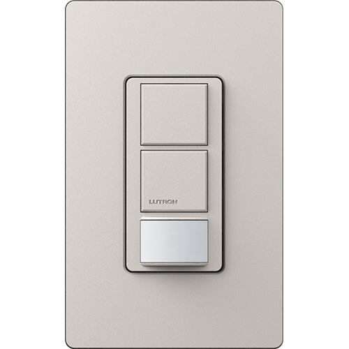 Lutron Maestro Partial-On Dual Circuit Motion Sensor Switch, 6A Light, 120-277V, Single Pole, Ground or Neutral Required, MS-OPS6-DDV-TP, Taupe