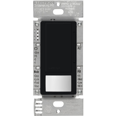Lutron Maestro 0-10V Motion Sensor/Dimmer Switch, 8A, Neutral Optional, 120-277V, Single Pole/Multi-Location, MS-Z101-MN, Midnight