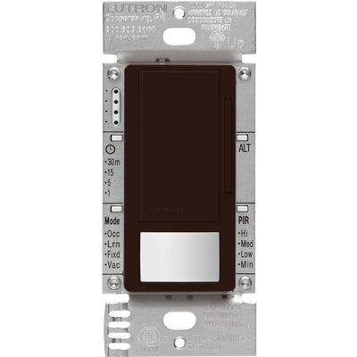Lutron Maestro 0-10V Vacancy Sensor Dimmer Switch, 8A, Neutral Optional, 120-277V, Single Pole/Multi-Location, MS-Z101-V-BR, Brown