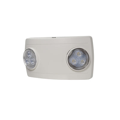 Porter Lighting LED Compact Dual Head Emergenvy Light, White Finish,NE-612LEDW