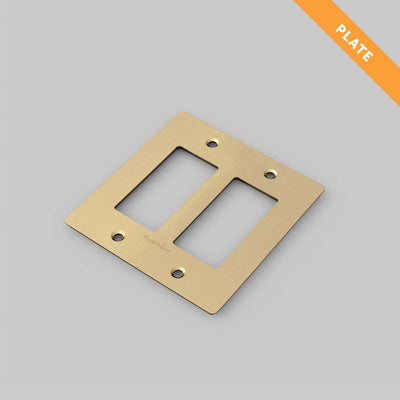 Buster + Punch U.S. 2G Wall Plate, Brass
