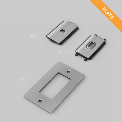 Buster + Punch U.S. 1G Wall Plate, Steel
