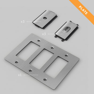 Buster + Punch U.S. 3G Wall Plate, Steel