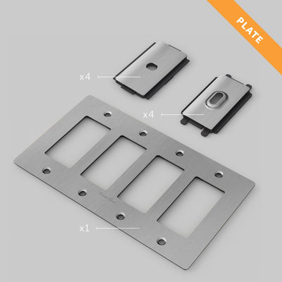 Buster + Punch U.S. 4G Wall Plate, Steel