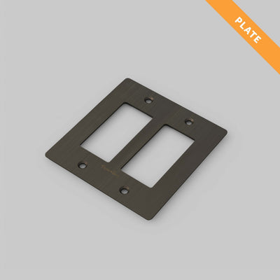 Buster + Punch U.S. 2G Wall Plate, Smoked Bronze