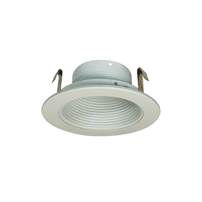 Porter Lighting 4" White Stepped Baffle with White Ring, NS-40