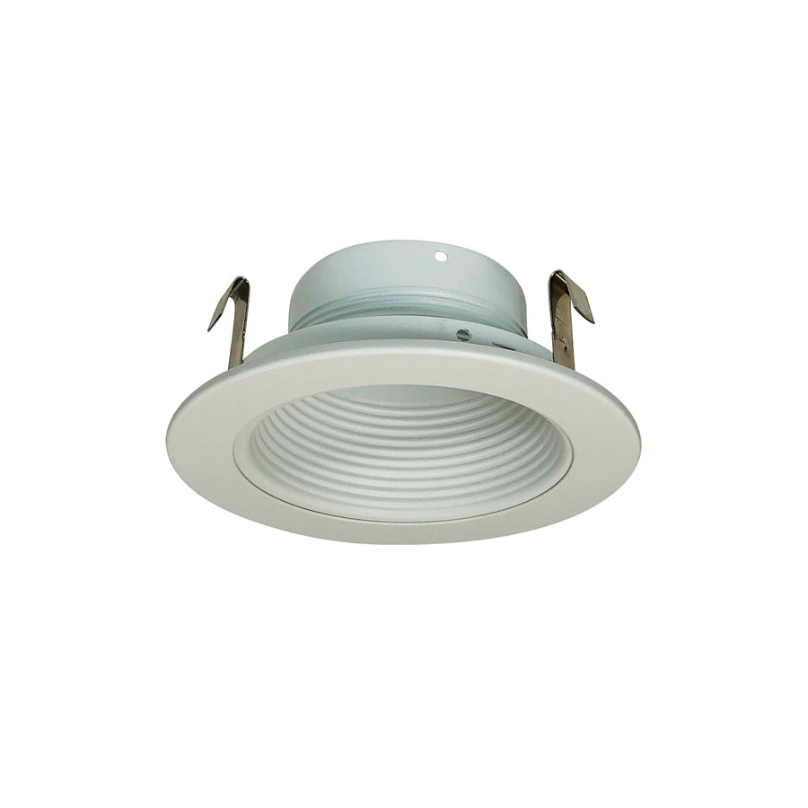 Porter Lighting 4" White Stepped Baffle with White Ring, NS-40