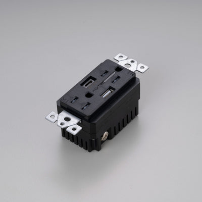 Buster + Punch U.S. Duplex Outlet Module + 2 USB-A + C, Black