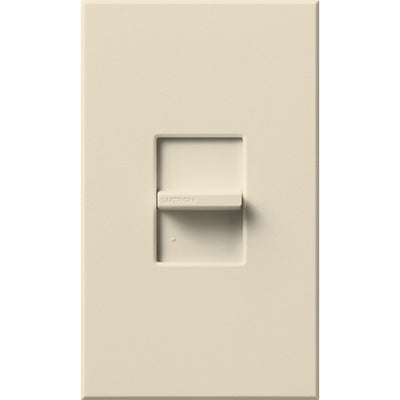 Lutron Nova T LED+ Dimmer Switch, 250W LED, Single Pole, 120V, Small Control, Wall Plate Included, Wall Plate Included, NTCL-250-LA, Light Almond