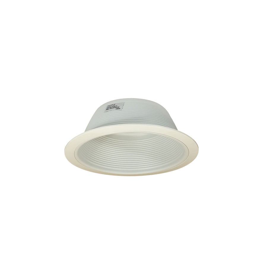Porter Lighting 6" BR30/PAR30 White Stepped Baffle with Ring, NTM-31