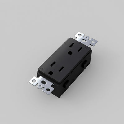 Buster + Punch U.S. Duplex Outlet Module, Black