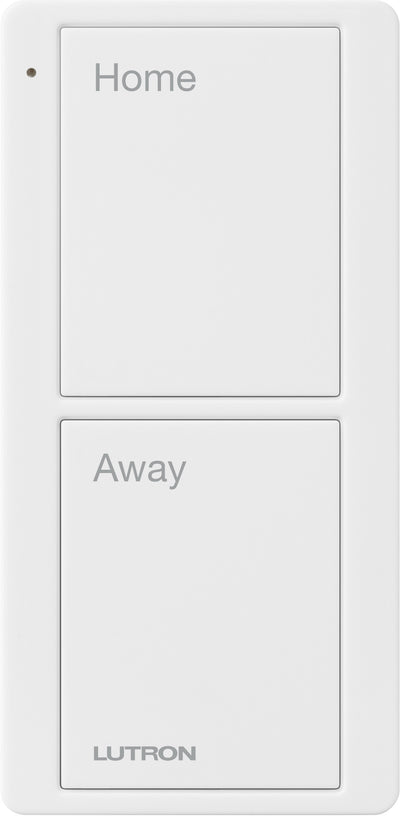 Lutron 2-Button Scene Pico Smart Remote, with Pre-Engraved Text-"Home/Away", White, PJ2-2B-GWH-P01