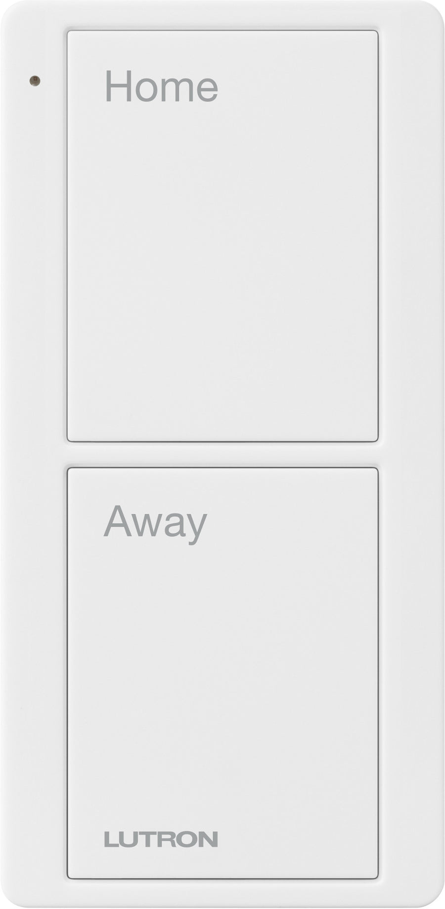 Lutron 2-Button Scene Pico Smart Remote, with Pre-Engraved Text-"Home/Away", White, PJ2-2B-GWH-P01