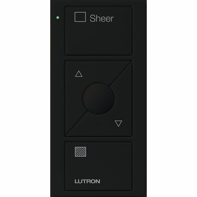 Lutron Pico 3-Button Wireless Remote, Sheer Shades, Black, PJ2-3BRL-GBL-S04