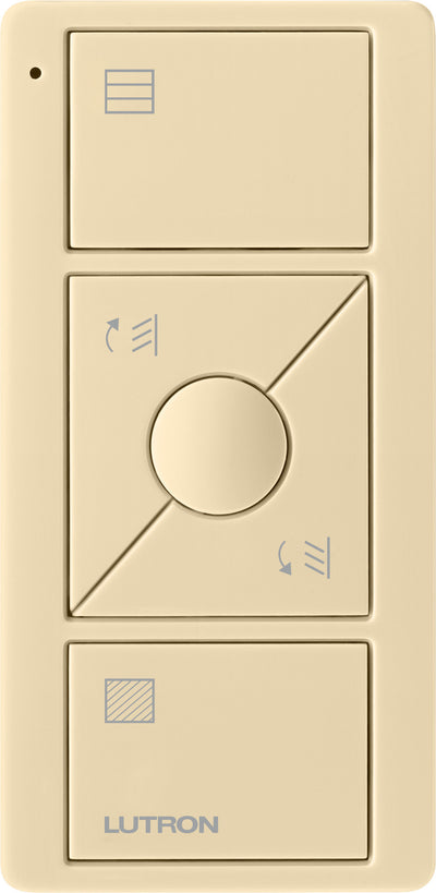 Lutron Pico 3-Button Smart Remote, Tilt Blind, Raise/Lower, Preset, Ivory, PJ2-3BRL-GIV-S10