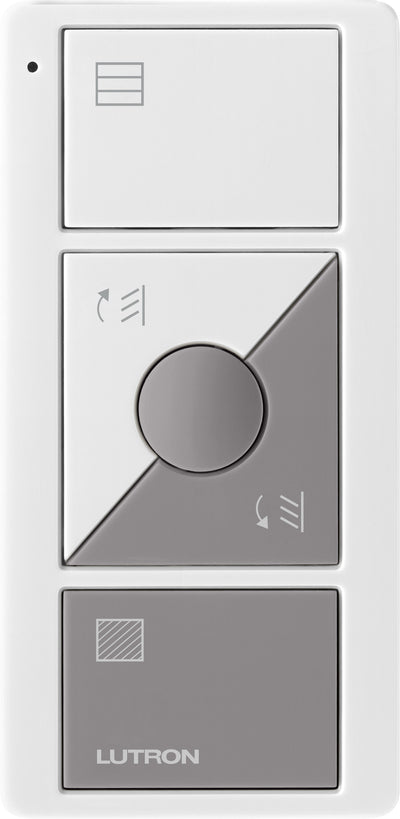 Lutron Pico 3-Button Wireless Remote, Tilt Blind Control, White/Gray, PJ2-3BRL-GWG-S10