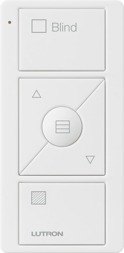 Lutron Pico 3-Button Smart Remote, Horizontal Sheer Blinds, Raise/Lower and Preset, White, PJ2-3BRL-GWH-S09