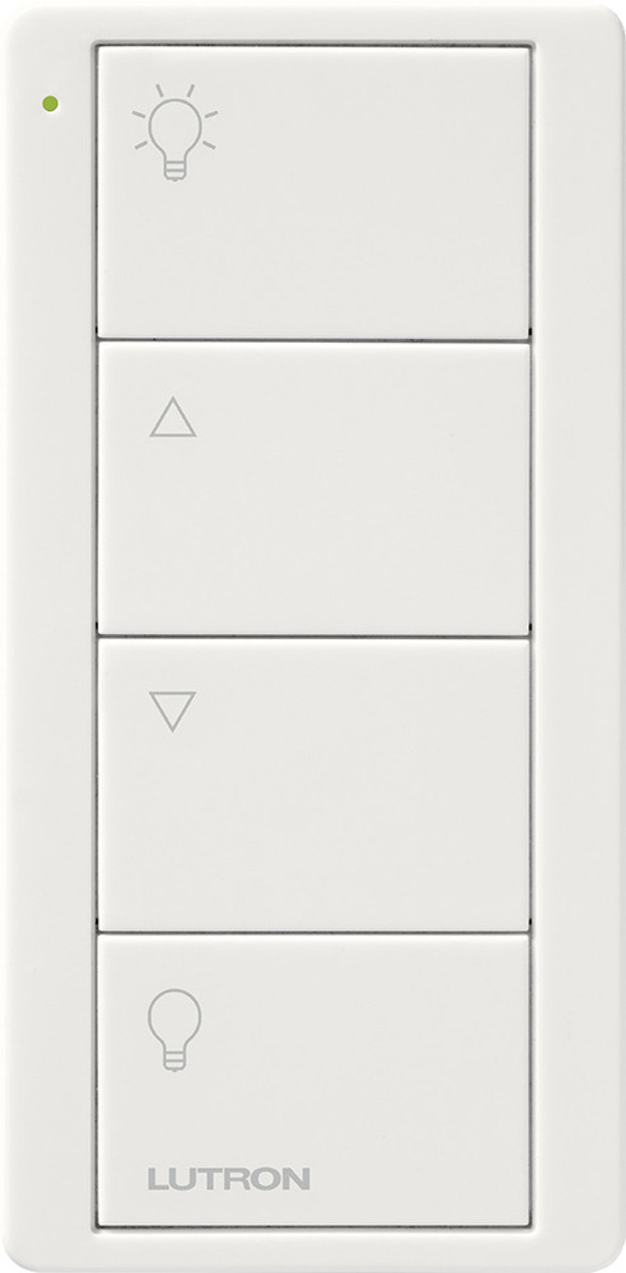 Lutron 4-Button Zone Control, Pico Smart Remote, with Light Icons, PJ2-4B-GWH-L01, White