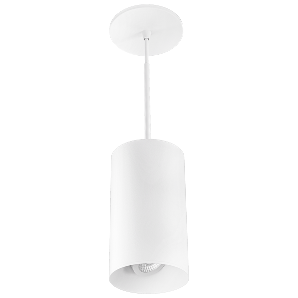 Elco Lighting Koto Sylo 4" Adjustable Pendant, 5–12.5W, CCT Selectable, CRI95, Triac/ELV, All White, E429C1230W2