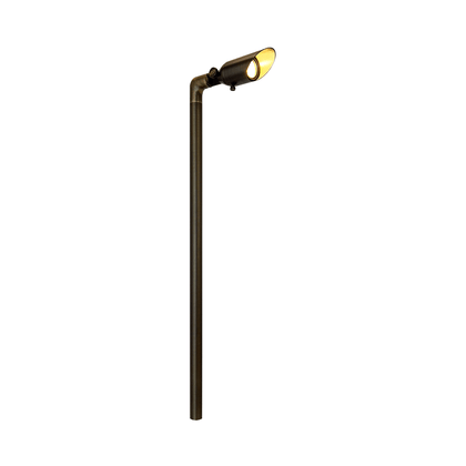 ABBA Lighting BLE Single Head Path Light, 6/12/24 In. Extension, Natural Brass, Dark Brass, BLE SPB